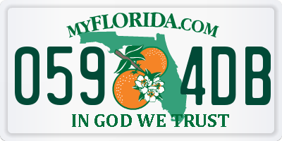 FL license plate 0594DB