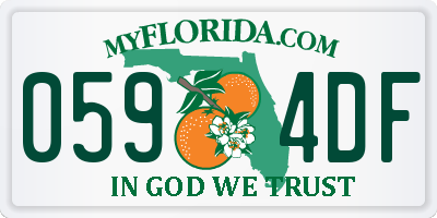 FL license plate 0594DF