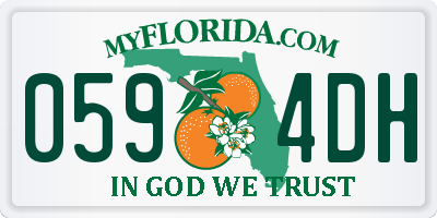 FL license plate 0594DH