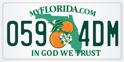 FL license plate 0594DM