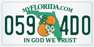 FL license plate 0594DO