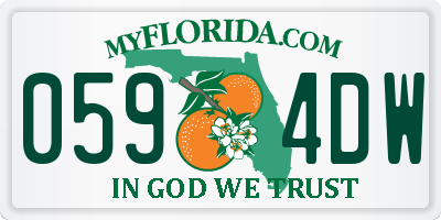 FL license plate 0594DW