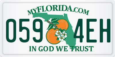FL license plate 0594EH