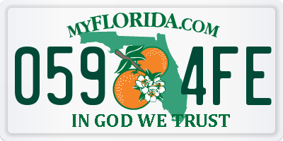 FL license plate 0594FE