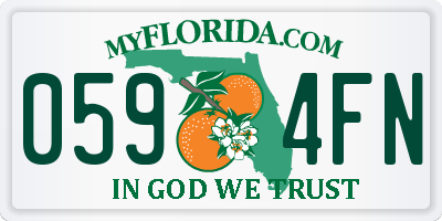 FL license plate 0594FN