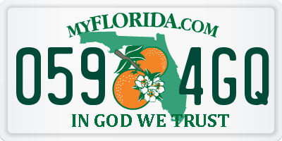 FL license plate 0594GQ