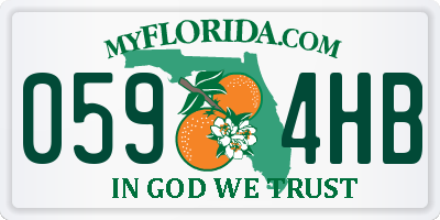 FL license plate 0594HB