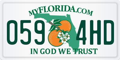 FL license plate 0594HD