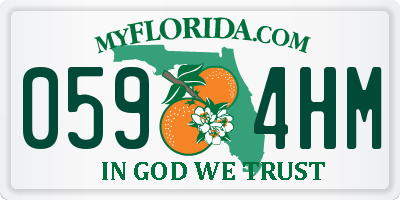 FL license plate 0594HM
