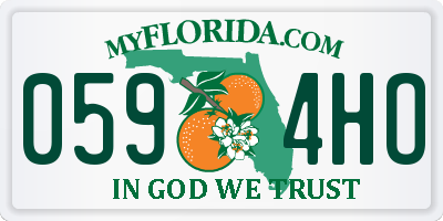 FL license plate 0594HO