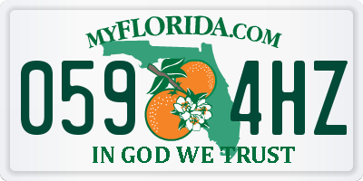 FL license plate 0594HZ