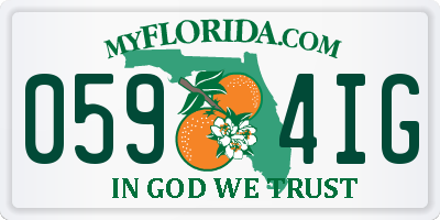 FL license plate 0594IG
