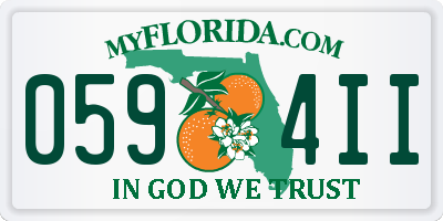 FL license plate 0594II