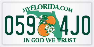 FL license plate 0594JO