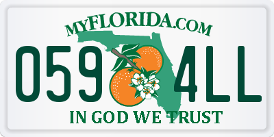 FL license plate 0594LL
