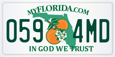 FL license plate 0594MD