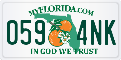 FL license plate 0594NK