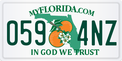 FL license plate 0594NZ