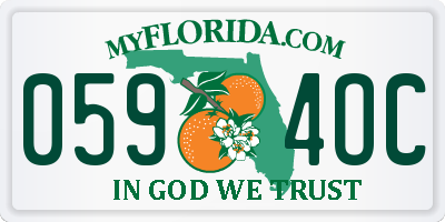 FL license plate 0594OC