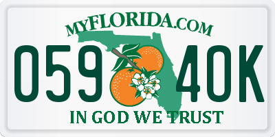 FL license plate 0594OK