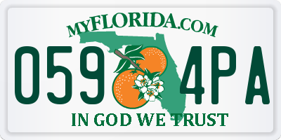 FL license plate 0594PA