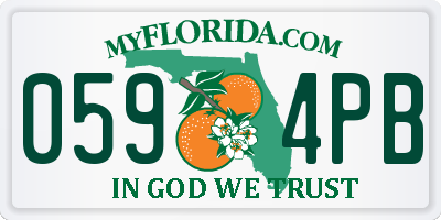 FL license plate 0594PB