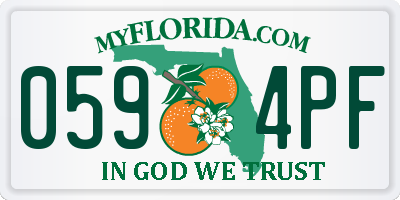FL license plate 0594PF