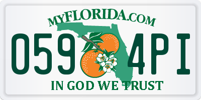 FL license plate 0594PI