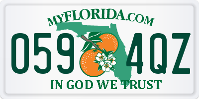 FL license plate 0594QZ