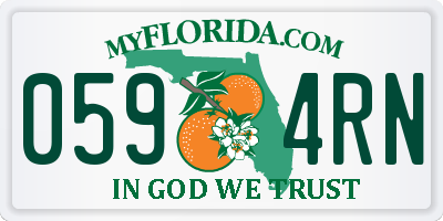 FL license plate 0594RN