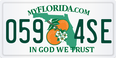 FL license plate 0594SE