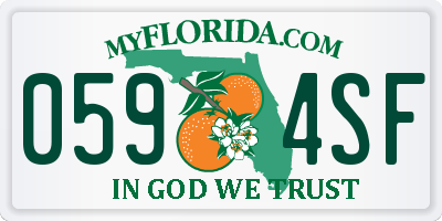 FL license plate 0594SF