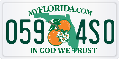 FL license plate 0594SO