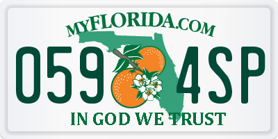FL license plate 0594SP