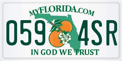 FL license plate 0594SR