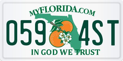 FL license plate 0594ST