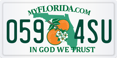 FL license plate 0594SU
