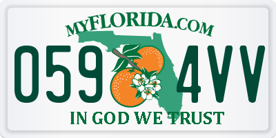 FL license plate 0594VV