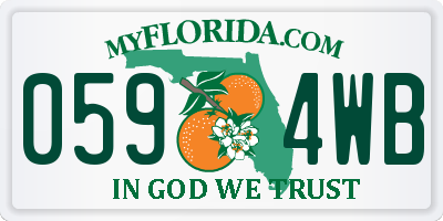 FL license plate 0594WB