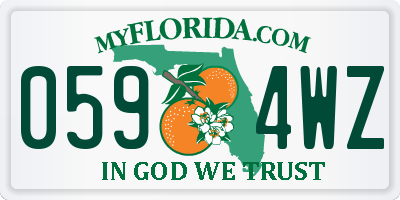 FL license plate 0594WZ