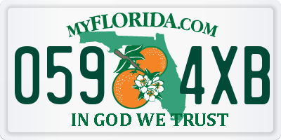 FL license plate 0594XB
