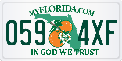 FL license plate 0594XF