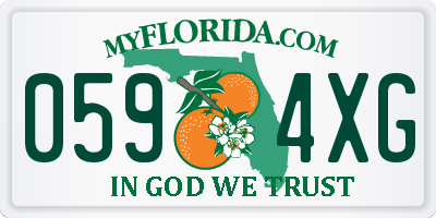FL license plate 0594XG