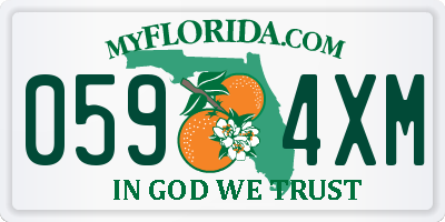 FL license plate 0594XM
