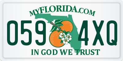 FL license plate 0594XQ