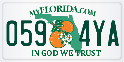 FL license plate 0594YA