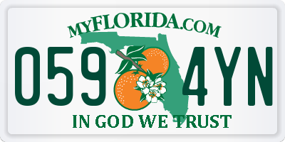 FL license plate 0594YN