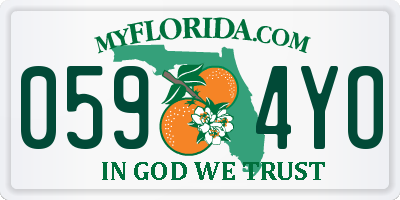 FL license plate 0594YO