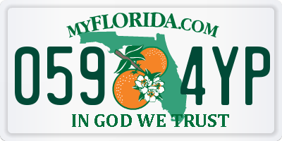FL license plate 0594YP