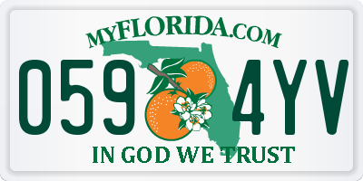 FL license plate 0594YV
